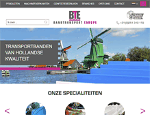 Tablet Screenshot of bandtransporteurope.nl